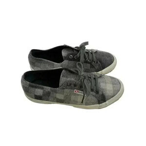 Superga Women’s Shoes Grey Wool Plaid Pattern US 8.5 W / 7 M